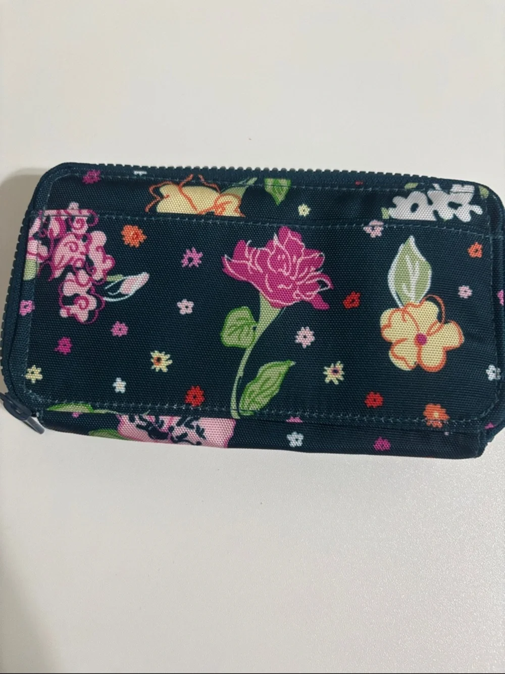 Vera Bradley Hopes Bloom Teal ReActive Wristlet Wallet - Picture 2 of 10